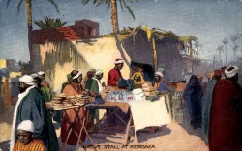 Künstler Ak Kirdasah Kerdasa Ägypten, Native Stall