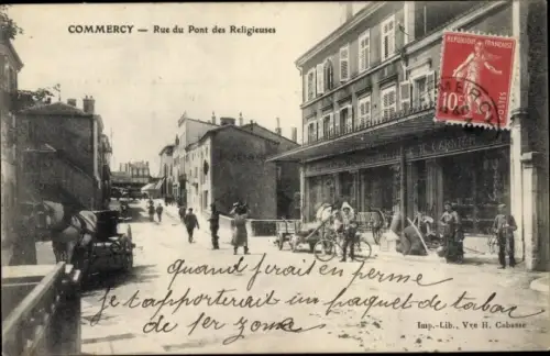 Ak Commercy Lothringen Meuse, Rue du Pont des Religieuses, Kutsche