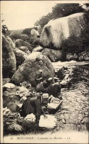 Ak Huelgoat Finisterre, Wäscher in der Mühle