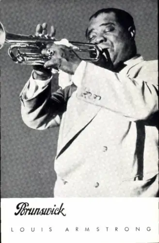 Ak Musiker Louis Armstrong, Portrait