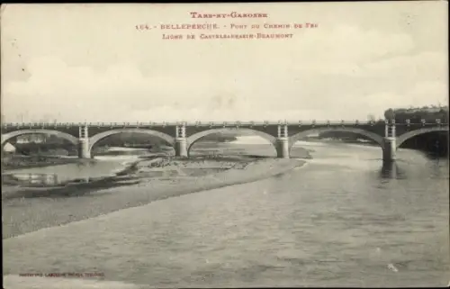 Ak Belleperche Tarn et Garonne, Pont du Chemin de Fer