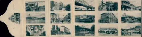 Klapp Ak Esztergom Gran Ungarn, Teilansichten, Gebäude, Brücke