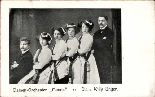 Ak Damen-Orchester Manon, Direktor Willy Unger