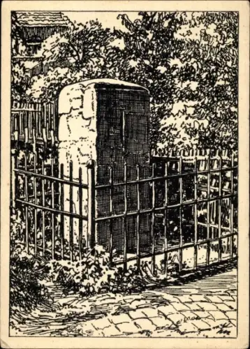 Ak Augustusburg im Erzgebirge, Pranger am Schloss