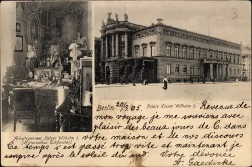 Ak Berlin Mitte, Palais Kaiser Wilhelm I., Arbeitszimmer
