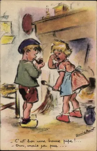 Künstler Ak Bouret, Germaine, C'est bon une bonne pipe