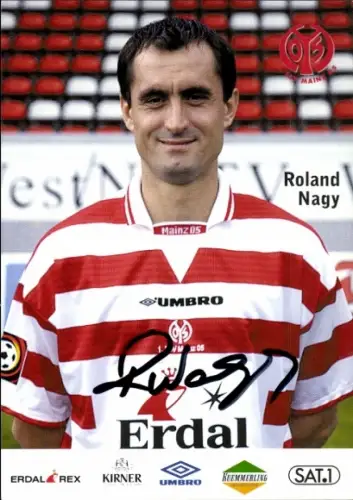 Autogrammkarte Fußballer Roland Nagy, 1. FSV Mainz 05, Autogramm