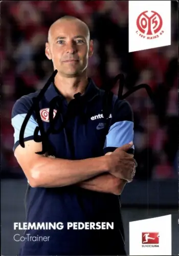Autogrammkarte Co Trainer Flemming Pedersen, 1. FSV Mainz 05