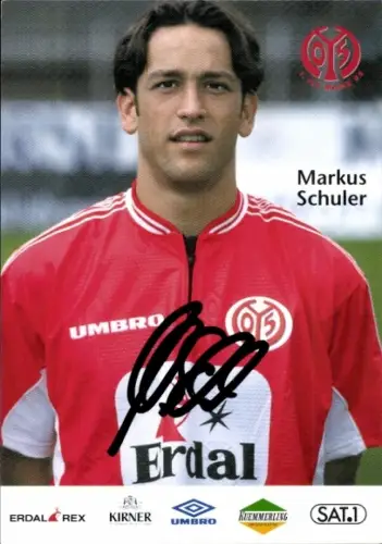Autogrammkarte Fußballer Markus Schuler, 1. FSV Mainz 05, Autogramm
