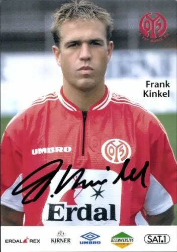 Autogrammkarte Fußballer Frank Kinkel, 1. FSV Mainz 05, Autogramm