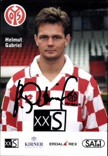 Autogrammkarte Fußballer Helmut Gabriel, 1. FSV Mainz 05, Autogramm