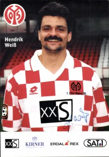 Autogrammkarte Fußballer Hendrik Weiß, 1. FSV Mainz 05, Autogramm