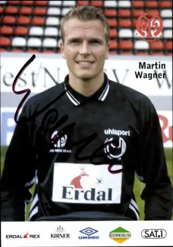 Autogrammkarte Fußballer Martin Wagner, 1. FSV Mainz 05, Autogramm