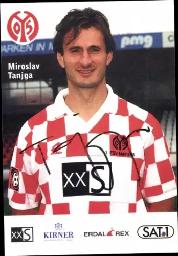 Autogrammkarte Fußballer Miroslav Tanjga, 1. FSV Mainz 05, Autogramm
