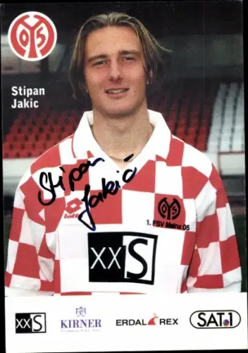 Autogrammkarte Fußballer Stipan Jakic, 1. FSV Mainz 05, Autogramm