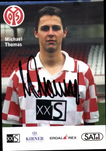 Autogrammkarte Fußballer Michael Thomas, 1. FSV Mainz 05, Autogramm