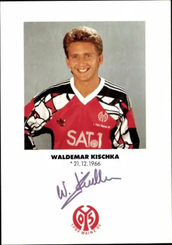 Autogrammkarte Fußballer Waldemar Kischka, 1. FSV Mainz 05, Autogramm