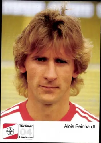 Autogrammkarte Fußballer Alois Reinhardt, Bayer 04 Leverkusen