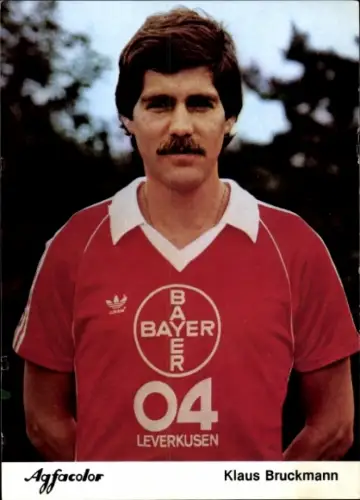 Autogrammkarte Fußballer Klaus Bruckmann, Bayer 04 Leverkusen