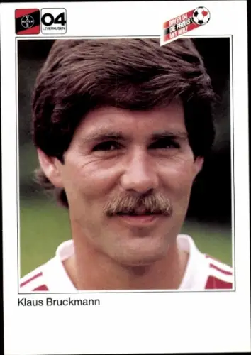 Autogrammkarte Fußballer Klaus Bruckmann, Bayer 04 Leverkusen