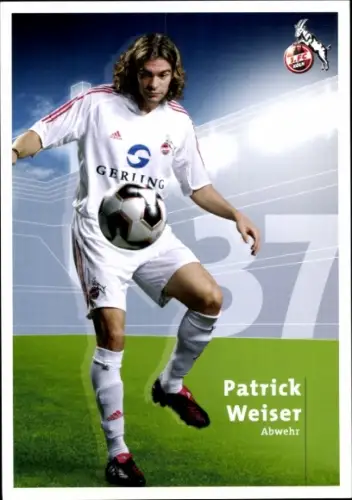 Autogrammkarte Fußballer Patrick Weiser, 1. FC Köln