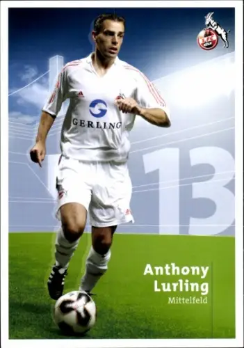 Autogrammkarte Fußballer Anthony Lurling, 1. FC Köln