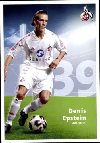 Autogrammkarte Fußballer Denis Epstein, 1. FC Köln
