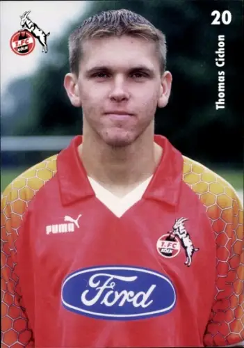 Autogrammkarte Fußballer Thomas Cichon, 1. FC Köln