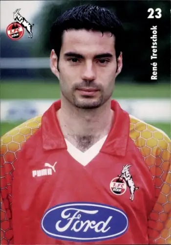 Autogrammkarte Fußballer René Tretschok, 1. FC Köln