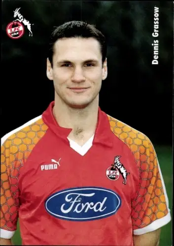 Autogrammkarte Fußballer Dennis Grassow, 1. FC Köln