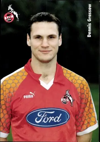 Autogrammkarte Fußballer Dennis Grassow, 1. FC Köln