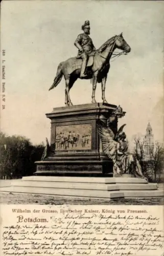 Ak Potsdam, Denkmal Wilhelm der Große, Deutscher Kaiser, König von Preußen