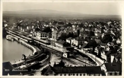 Ak Romanshorn Kanton Thurgau, Hafen