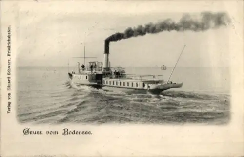 Ak Bodensee, Dampfer