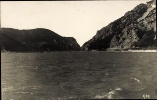 Foto Ak Orșova Rumänien, Pass an der Donau