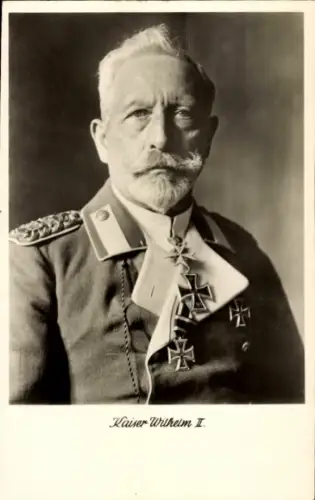 Ak Kaiser Wilhelm II, Portrait im Exil in Doorn, Paradeuniform, Orden
