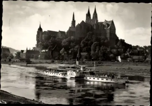 Ak Meißen an der Elbe, Albrechtsburg, MS Meißen