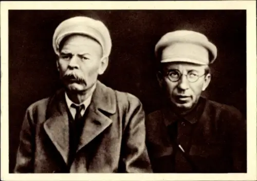 Ak Schriftsteller Maxim Gorki und Anton Makarenko, Kurjasch 1928