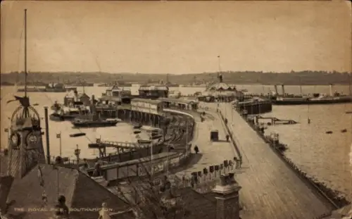 Ak Southampton Hampshire England, Royal Pier,  Hafenansicht, Schiffe, 