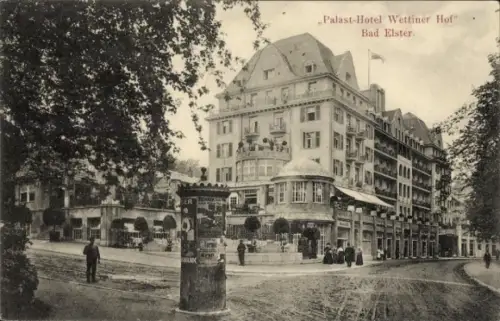 Ak Bad Elster im Vogtland, Palast-Hotel Wettiner Hof,   