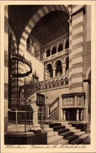 Ak Hildesheim in Niedersachsen, Inneres der Sankt Michaeliskirche