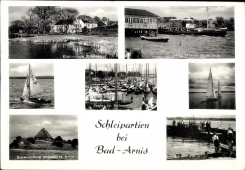 Ak Bad Arnis an der Schlei, Kinderheim, Hafen