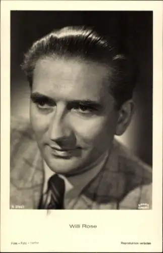 Ak Schauspieler Willi Rose, Portrait, Autogramm