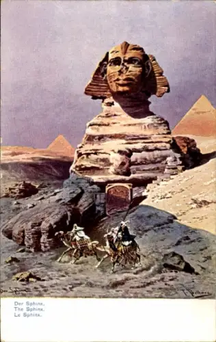Ak Gizeh Ägypten, Sphinx, Kamele, Pyramiden,  