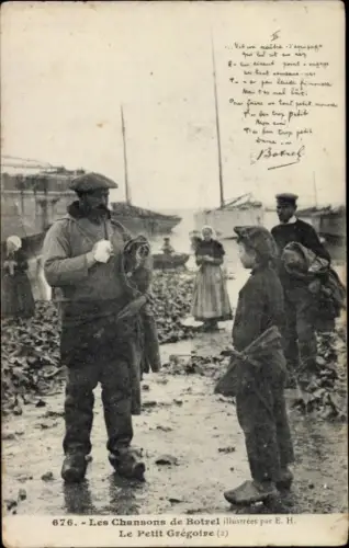 Ak Les Chansons de Botrel, le Petit Gregoire