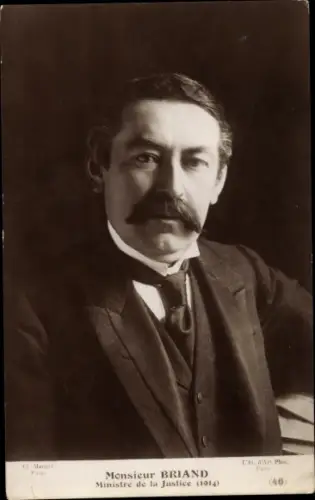 Ak Monsieur Briand, Ministre de la Justice, 1914