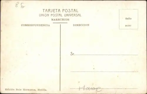 Ak Melilla Spanien, Murox, Straßenpartie