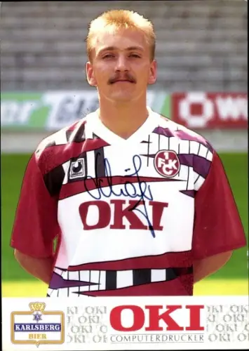 Autogrammkarte Fußballer Oliver Schäfer, 1. FC Kaiserslautern, Autogramm