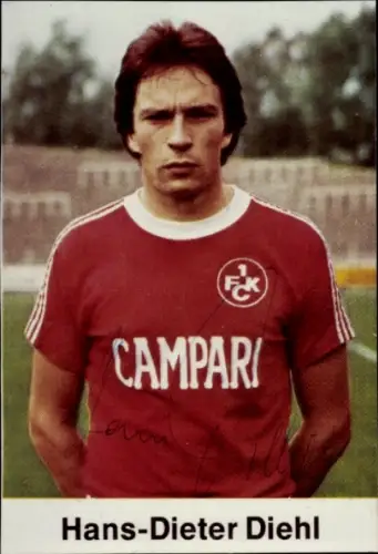 Autogrammkarte Fußballer Hans Dieter Diehl,1. FC Kaiserslautern, Autogramm
