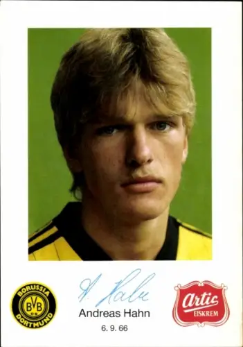 Autogrammkarte Fußballer Andreas Hahn, Borussia Dortmund / BVB 09, Autogramm